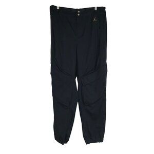 JORDAN - MEN'S LARGE - BLACK 100% NYLON STANDARD FIT JOGGER CARGO PANTS NWT